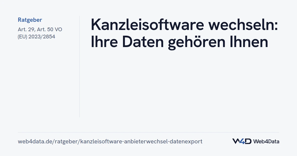 Titelgrafik: Kanzleisoftware wechseln: Ihre Daten gehören Ihnen