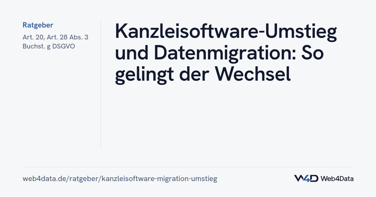 Titelgrafik: Kanzleisoftware-Umstieg und Datenmigration: So gelingt der Wechsel